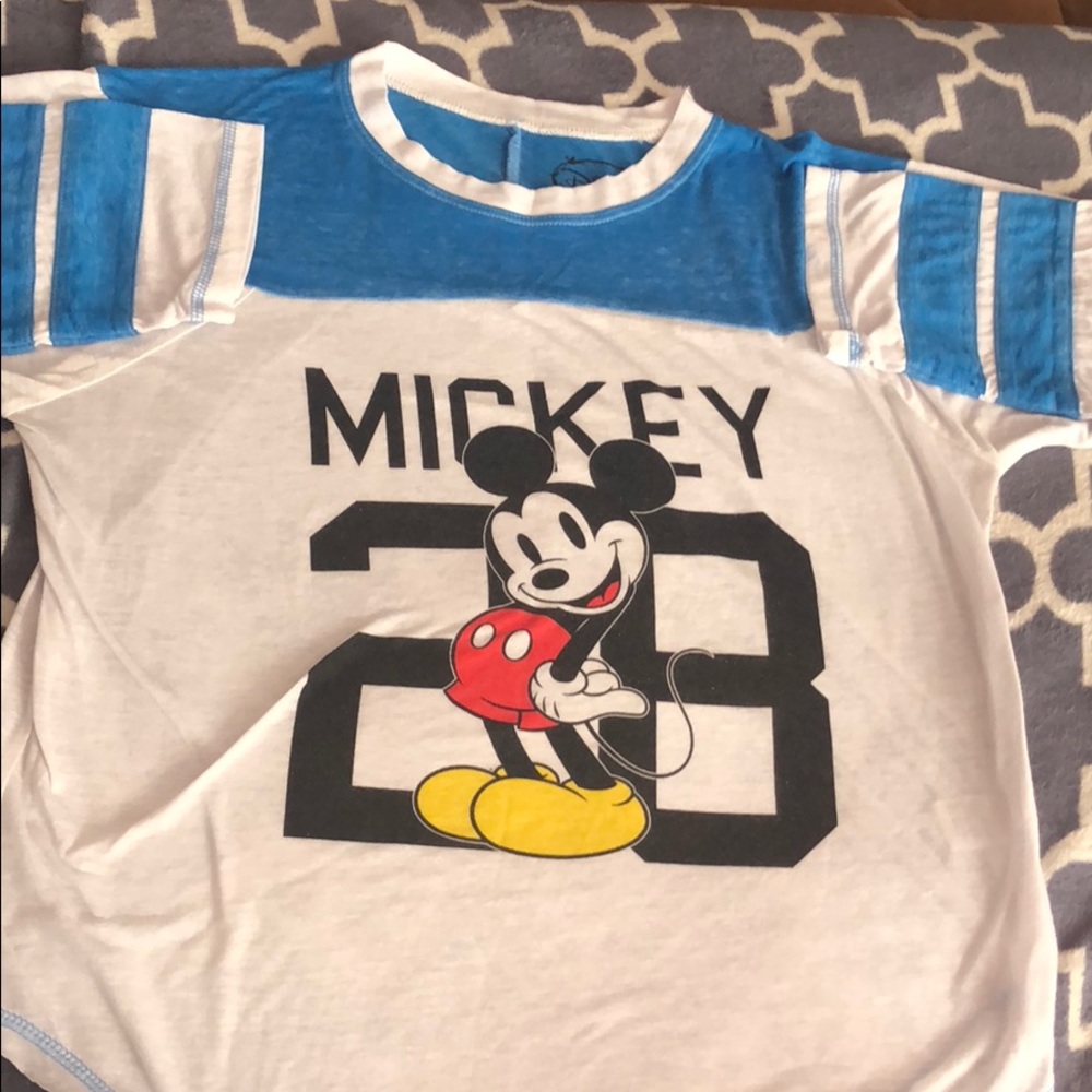 A long sleeve Disney Mickey Mouse shirt.